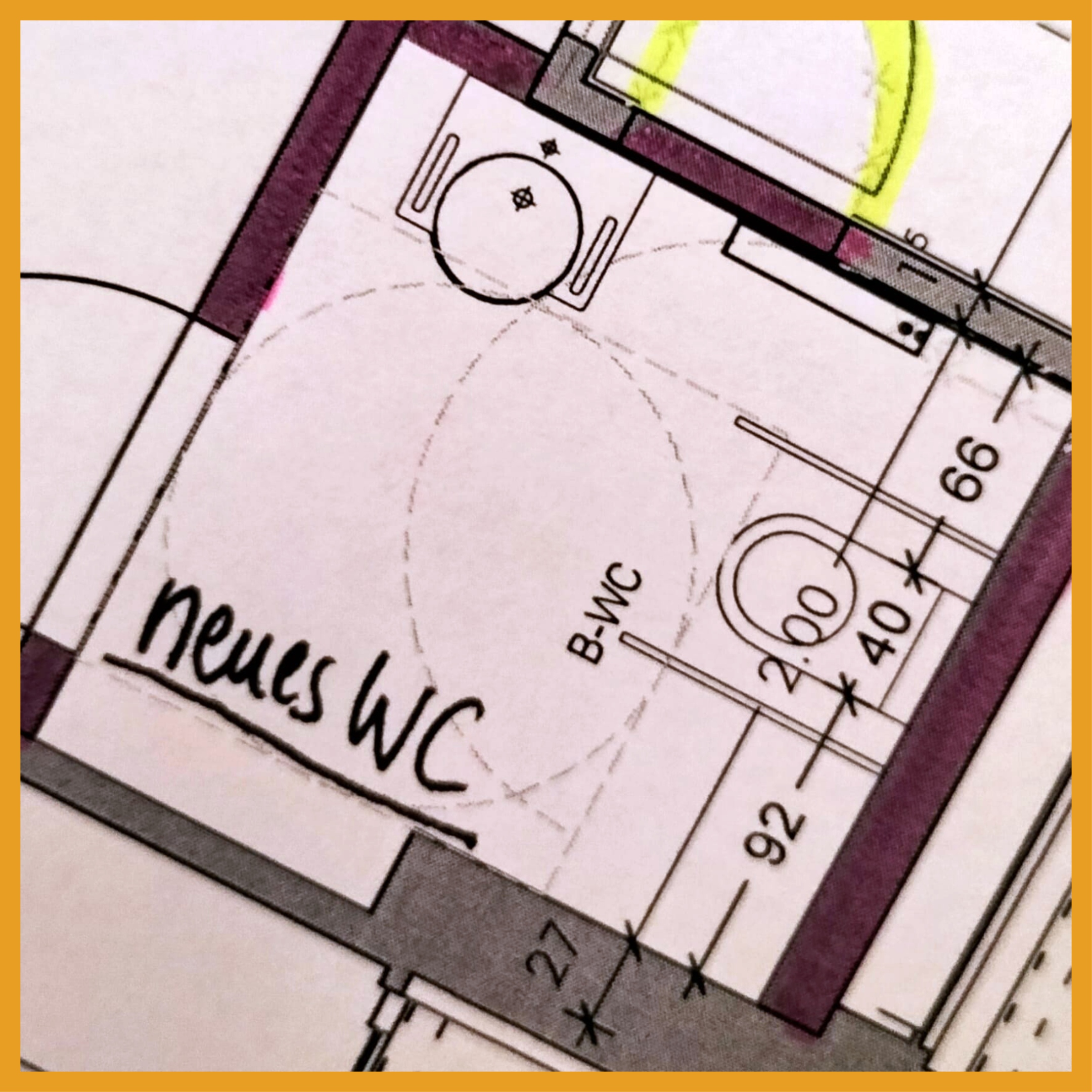 Architektenplan WC